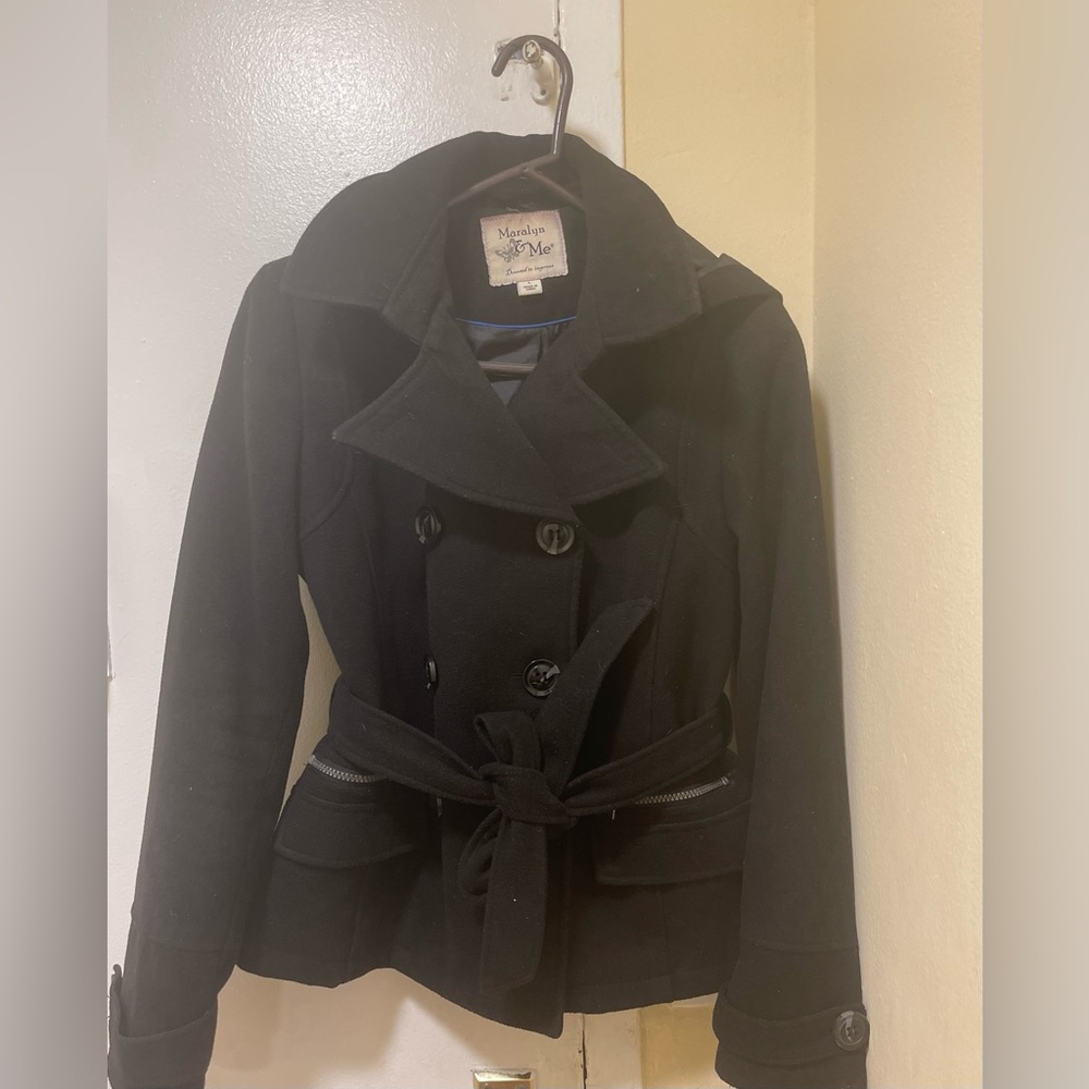 Maralyn & Me Hooded Pea Coat size L